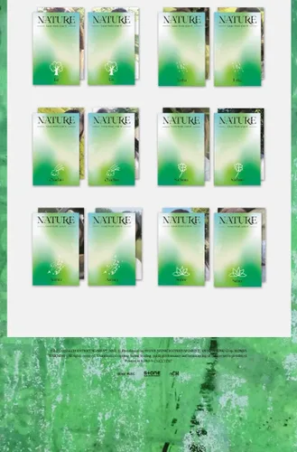 Vista 5 de Nature Nature World: código W 3er mini álbum CD+1p póster plegable en paquete+80p fotolibro+sobre+1p foto pegatina+2p foto tarjeta+seguimiento