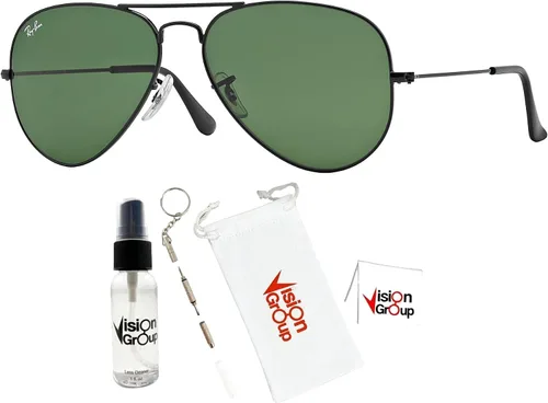 Vista 2 de Ray-Ban RB3025 - Gafas de sol de aviador de metal paquete de accesorios Vision Group