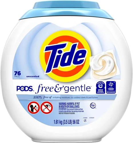 Vista 12 de Tide PODS - Cápsulas de jabón de detergente libre y suave, 76
