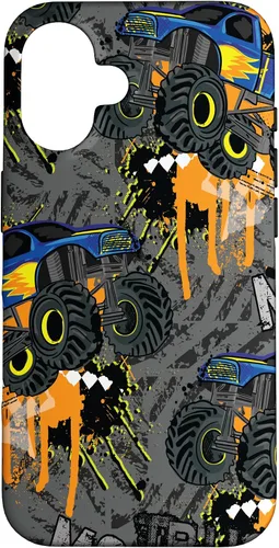 Vista 32 de Funda para iPhone 17 con diseño de Monster Truck Lover para hombres y niños