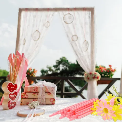Vista 5 de Pickmesh 100 pajitas de San Valentín en forma de corazón, de plástico rosa, desechables, para beber, lindo café, leche, pajitas de San Valentín