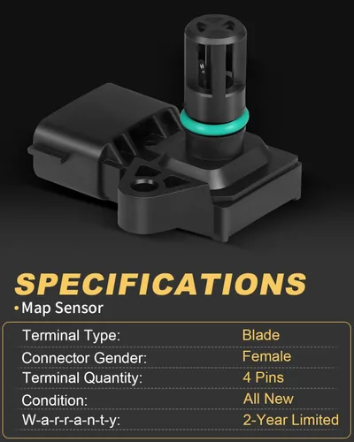 Vista 3 de AATEE Sensor de presión absoluta del colector para:-Dodge para:-Ram 2500 3500 2007 2008 2009 2010, para:-RAM 2500 3500 2011 2012 2013 2014, MAP