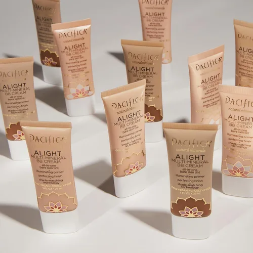 Vista 13 de Pacifica Alight Multi-Mineral BB Cream Medium – Hidratante con tinte y base de cobertura & imprimador, cobertura de base natural transparente, 34