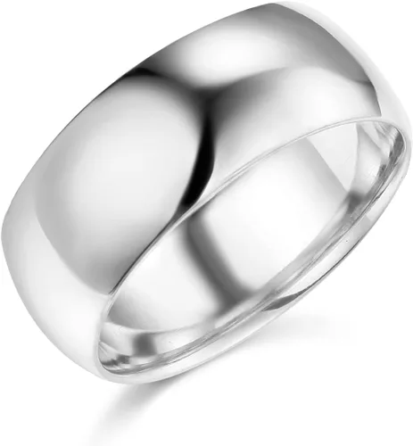 Vista 11 de Wellingsale Alianzas de boda de oro macizo de 14 quilates Oro Blanco