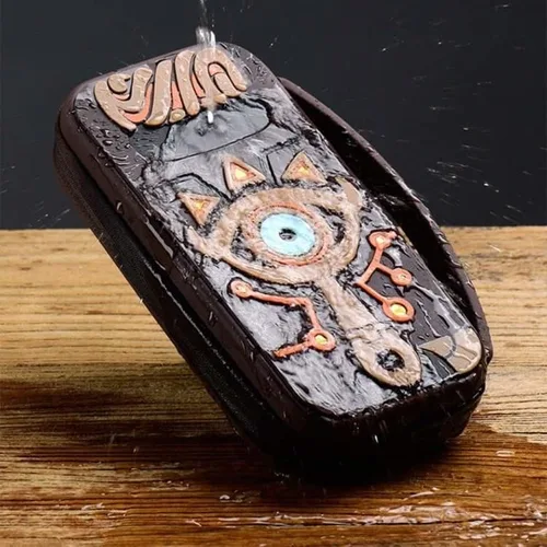 Vista 2 de Carrying Case Compatible with Nintendo Switch Zelda,Travel Silicone Hard Shell Bag Pouch with Link Sheikah Slate Eye for Nintendo Switch Console
