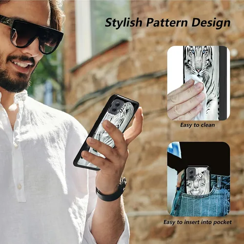 Vista 79 de Funda para Motorola Moto G Stylus 5G 2021 de vidrio templado, funda negra con diseño de mujer negra africana para mujeres y hombres, antiarañazos, a
