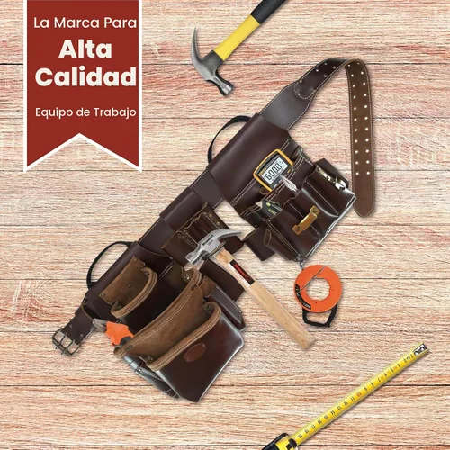 Vista 7 de Style n Craft Combo de electricista de 4 piezas y 22 bolsillos, cinturón de herramientas con 2 bolsas de herramientas y un soporte multiherramienta