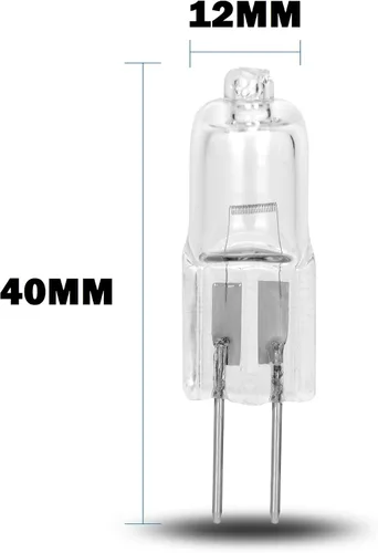 Vista 2 de Bombilla G4 24V Lente transparente 20 W 1.378 in Longitud 24 voltios Maquinaria pesada Marina tren Cabina Iluminación Bombilla de reemplazo JC 24 V