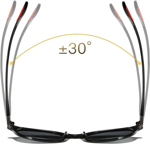 Vista 6 de Gafas de lectura polarizadas deportivas ultraligeras para hombre, gafas de lectura de marco completo, gafas redondas de presbicia para exteriores