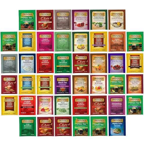 Vista 8 de Twinings Surtido de bolsas de té en caja de regalo, paquete variado (22 unidades), 22 sabores únicos para amantes del té: mujeres, hombres, parejas