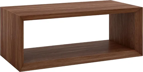 Vista 15 de Henn&Hart - Mesa de centro moderna de 48 pulgadas, color blanco haya Open lower shelf provides spacious surface and storage while keeping a modern