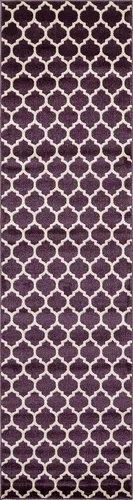 Vista 57 de Unique Loom Trellis Collection - Alfombra de área de Filadelfia, rectangular de 2 pies 2 pulgadas x 3 pies, color morado y marfil