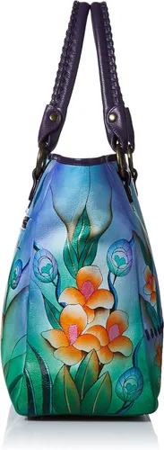 Vista 3 de Anna by Anuschka - Bolso de mano para mujer, de piel auténtica, grande, diseño clásico
