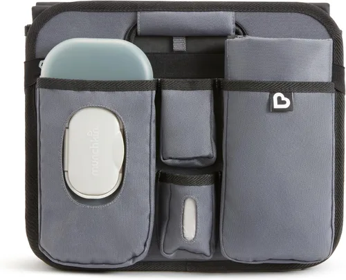 Vista 7 de Organizador de maletero Munchkin Out-n-About para SUVs y coches con almohadilla portátil para cambiar pañales y toallitas húmedas para bebés