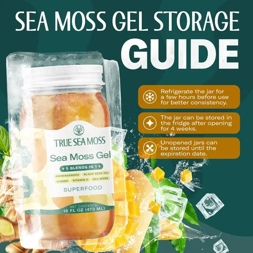 Vista 8 de TrueSeaMoss Gel de Musgo Marino – Hecho en EE. UU. – Fórmula 5 en 1 – Musgo marino silvestre, Ashwagandha y Vegetales en Tarro – Ashwagandha