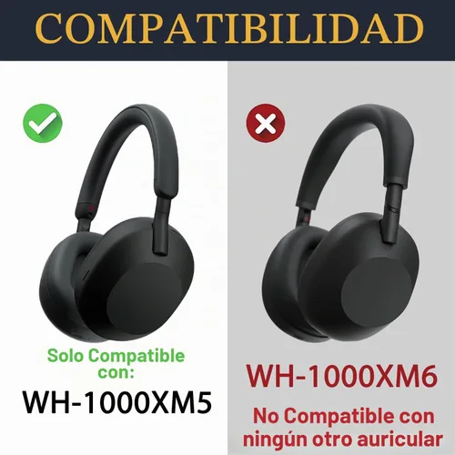 Vista 2 de SOULWIT Bisagra para Sony WH-1000XM5 - Negro