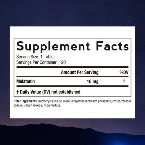 Vista 2 de Doctor's Recipes Melatonina 10 mg, alta potencia, sin hábito, vegano, suplementos de apoyo para dormir para hombres y mujeres, sin OMG, sin gluten
