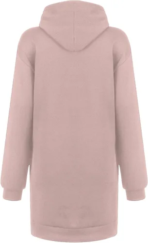 Vista 5 de Sudadera con capucha Vestidos de otoño Mujer Bolsillos Capucha Mini Vestido Jersey Manga Larga Vestidos de Sudadera