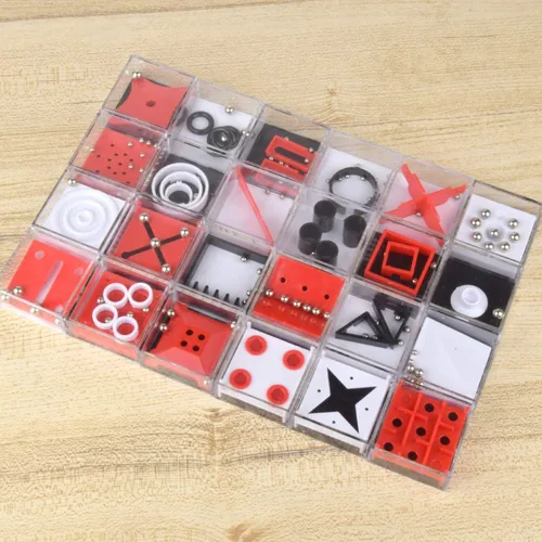 Vista 6 de Caja de rompecabezas Balance IQ Party Favor Games Cube Puzzle Stuffers, rompecabezas de calcetín de cerebro, rompecabezas de laberinto