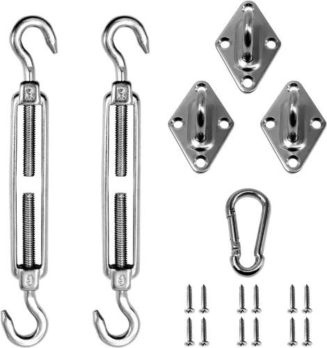 Vista 10 de ECOOPTS Kit de accesorios para toldo con tensores de 6 pulgadas para instalación de toldo rectangular