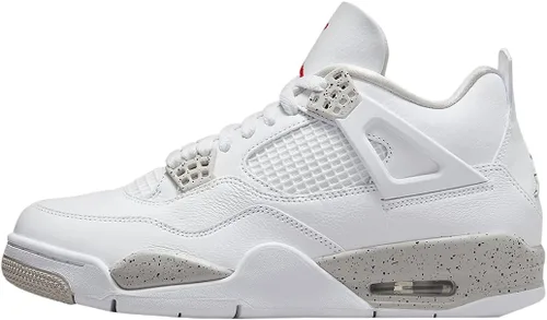 Vista 6 de Nike Jordan 4 Retro - Tenis para hombre, talla Beige/Rojo/Verde