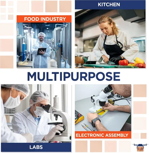 Vista 4 de EZGOODZ Abrigo de laboratorio desechable blanco grande, paquete de 10 abrigos de laboratorio desechables para adultos, abrigo de laboratorio