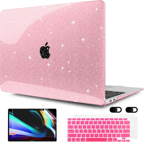 Vista 30 de MEEgoodo Funda para MacBook Air de 13.3 pulgadas 2021 2020 2019 2018 A2337 M1 A2179 A1932, carcasa para laptop para MacBook Air M1 con cubierta