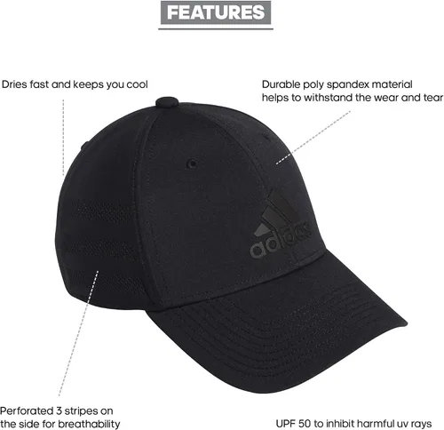 Vista 2 de adidas Gorra elástica estructurada Gameday 3 para hombre Blanco