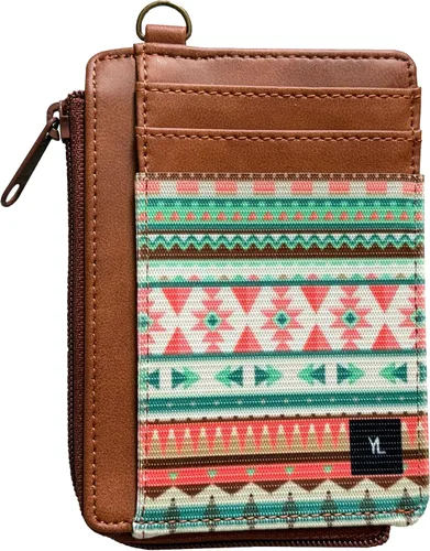 Vista 12 de Cartera delgada con bloqueo RFID para tarjetas de crédito, bolsillo bohemia1