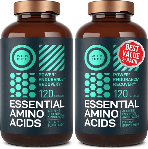 Vista 11 de Suplemento de aminoácidos esenciales – Los 9 EAA con aminoácidos BCAA (leucina, lisina, valina, treonina) – 3,000 mg por porción – Crecimiento