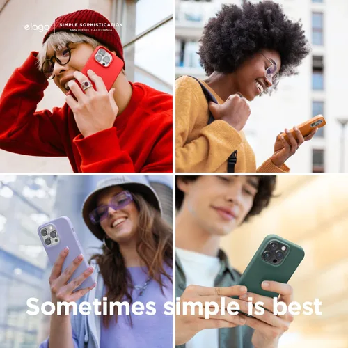 Vista 3 de elago - Funda compatible con iPhone 14, funda de silicona líquida, funda protectora de cuerpo completo, a prueba de golpes, funda delgada
