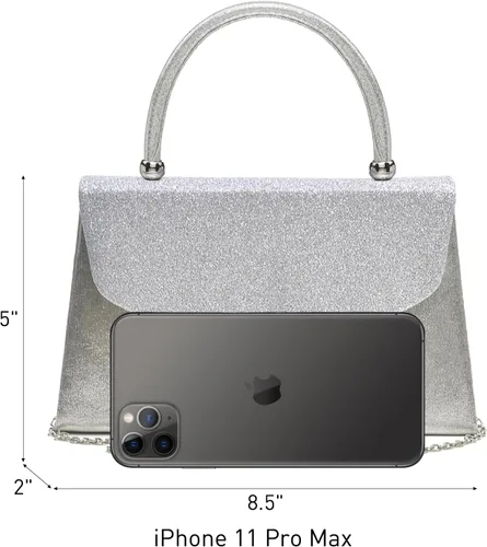 Vista 10 de Dasein Bolso de noche para mujer, embragues de fiesta, bolsos de boda, cóctel, baile de graduación, bolsos con purpurina esmerilada