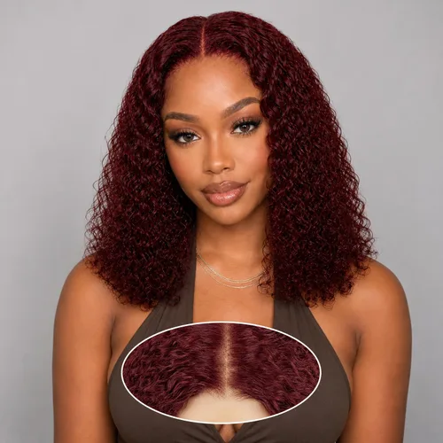 Vista 13 de Peluca de cabello humano rizado sin pegamento, 2 x 6 HD, encaje frontal, pelucas de cabello humano prearrancado 3 en 1, para usar y llevar, densidad