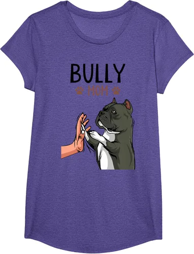 Vista 20 de American Bully Mom Cute Dog Mama Camiseta divertida para mujer, Blanco, S