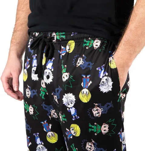 Vista 3 de Hunter X Hunter - Pantalones de dormir con estampado de dibujos animados para hombre