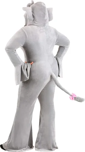 Vista 3 de Disfraz de elefante salvaje de talla grande para mujer
