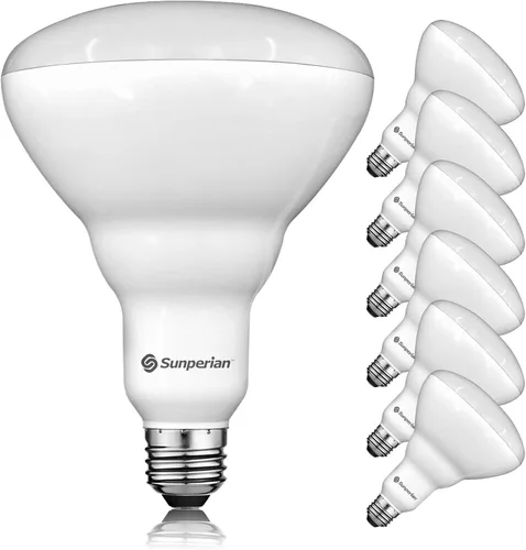 Vista 8 de SUNPERIAN BR40 Bombillas LED, 13 W = 85 W, 4000 K blanco frío, 1400 lúmenes, bombillas de inundación regulables para latas empotradas, clasificación