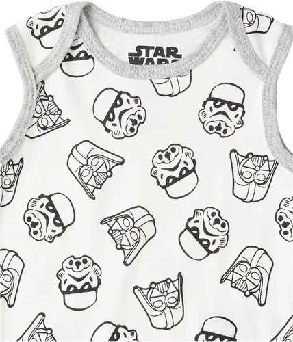 Vista 5 de Tienda Essentials Disney Marvel Star Wars Baby Boys Sleeveless Bodysuits Pack of 6