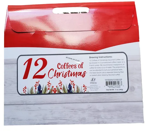 Vista 2 de Set de regalo de 12 cafés gourmet de Navidad