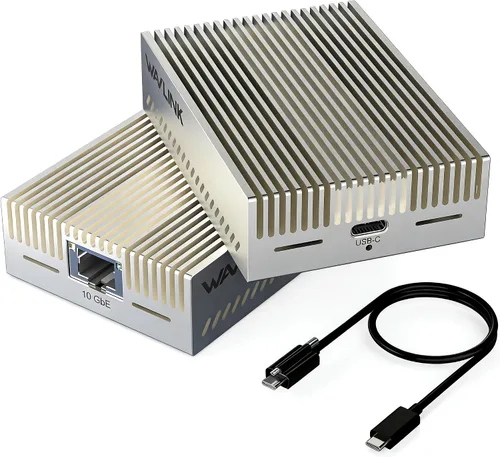 Vista 9 de Adaptador Wavlink USB C a Ethernet de 2.5 Gbps, adaptador USB 2 en 1 a Ethernet 2.5G, convertidor de red USB-C a RJ45
