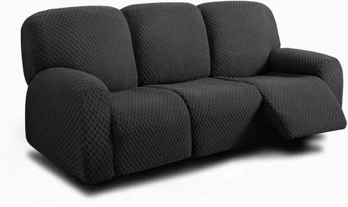 Vista 39 de ULTICOR Fundas de sofá reclinable de 8 piezas, fundas elásticas de jacquard para sofá reclinable de 3 cojines, fundas deslizables gruesas, suaves