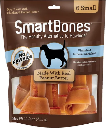 Vista 3 de SmartBones - Masticables pequeños, pollo, premia a tu perro con un masticable sin piel cruda hecho con carne real y verduras, 6