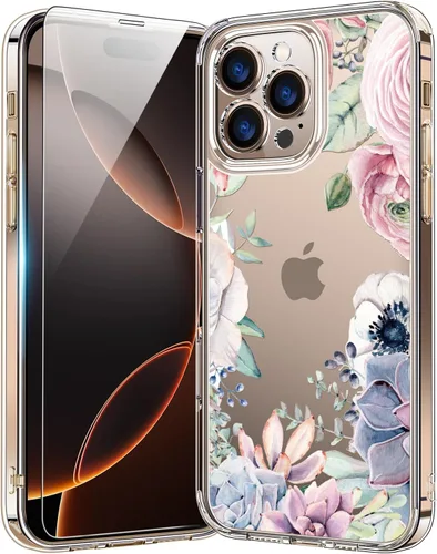 Vista 15 de bicol - Funda protectora a prueba de golpes para iPhone 15 Plus, funda delgada de acrílico transparente y diseños modernos para niña y mujer, 6.7