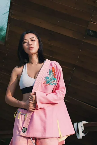 Vista 4 de FLUORY BJJ Gi - Traje de Jiu Jitsu brasileño para mujer, kimonos femeninos, uniforme BJJ