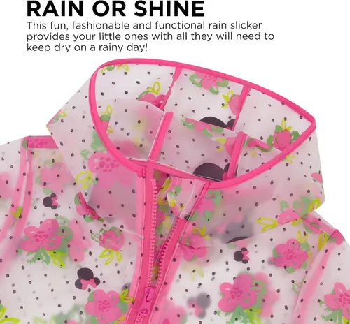 Vista 4 de Abrigo de lluvia para niñas de 2 a 7 años de Disney Minnie, Mickey Mouse, Princess, Nickelodeon Paw Patrol
