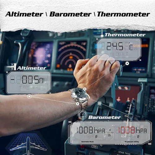 Vista 3 de DIDITIME Relojes tácticos para hombres, relojes militares para hombres, impermeables, 164 pies, reloj de fitness, relojes digitales para hombre