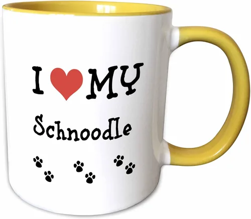 Vista 10 de 3dRose BrooklynMeMe Pets - Taza con texto en inglés "I Love My - Schnoodle (taza_183648_4)