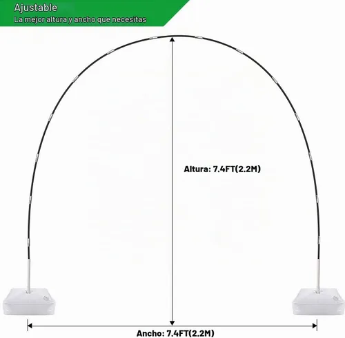 Vista 4 de IDAODAN - Kit de arco de globos y bomba de globos, soporte de arco de globos con bomba eléctrica de globos, arco de guirnalda ancho ajustable