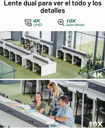 Vista 2 de Cámara de seguridad inalámbrica PTZ de doble lente 4MP+4MP