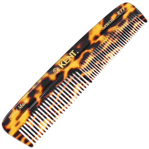 Vista 8 de Kent R7TG Peine de bolsillo de doble diente en grafito negro, peine pequeño de dientes finos/anchos para peinar el cabello, barba y bigote